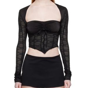 Danielle Guizio Black Archangel Swirl Long Sleeve